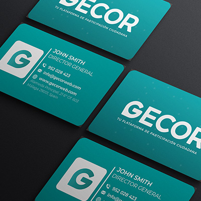 This is a mockup of a business card i made for "Gecorweb". This is a company located in Malaga, Spain. This was the company i did an internship for. I was an intern for 1 month.